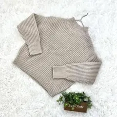 良品★【UNIQLO】ユニクロ ローゲージセーター モックネック (M)