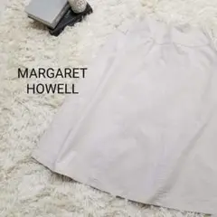マーガレットハウエルMARGARETHOWELLコットンチノスカートMベージュ