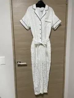 108.新品タグ付き定価約46000円 NINEナイン ロンパース レース
