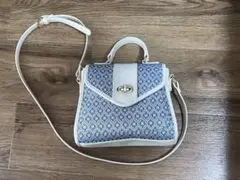 moussy モノグラムハンドバッグ（ブルー）