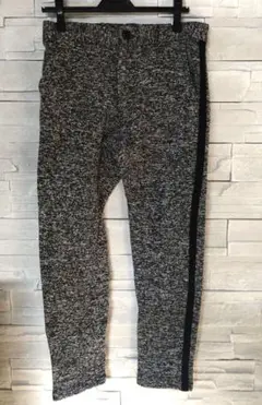 美品　COMON GOLF グレーと黒のミックス スリムフィットパンツ メンズ