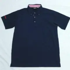 TaylorMade テーラーメイド 英字刺繍ポロシャツ(L)ネイビー系色