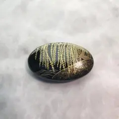 鼈甲 金蒔絵 帯留 本鼈甲 しだれ桜 作家 漆芸 べっ甲 伝統工芸 帯留め 簪