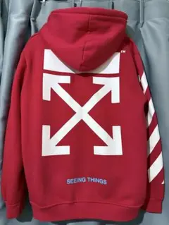 【⭐️今だけこの値段！⭐️】OFF-WHITE レッド パーカー