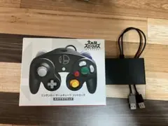 GCコントローラー スマブラブラック CYBER GADGET接続タップ