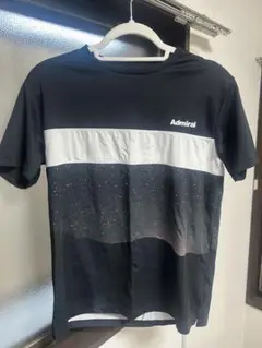 Admiral メンズ Tシャツ Mサイズ 黒白ストライプ メンズ