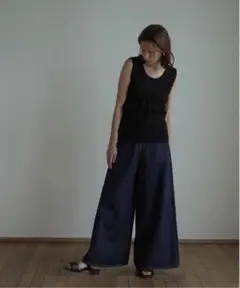 クラネ 22SS W WIDE DENIM PANTS デニム ジーンズ 1 紺