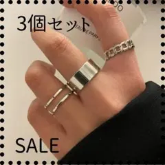 【残りわずか】リング シルバー ユニセックス 指輪 セット モード系 #1