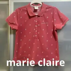 marie claire ピンクベージュポロシャツ　最終値下げ❗️