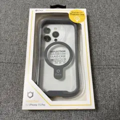 iPhone15Pro iFaceReflectionケースMagSafe灰
