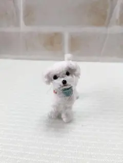 小さなマスコット　モールアートマルチーズ　モール犬