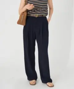 TA/PL ジョーゼットタックワイドパンツ