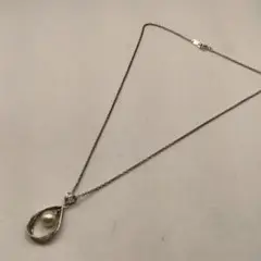 一粒パールネックレス シルバー925 真珠ネックレス フォーマル SV925