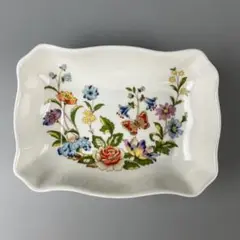 エインズレイ トレイ 小皿 スクエア 角皿 花柄