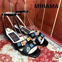 MIHAMA ストライプ　サンダル　ブラック　23.5cm