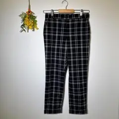 グローバルワーク/チェック柄スリムフィットパンツ　美品