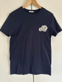 MONCLER ネイビー ダブルロゴTシャツ Sサイズ