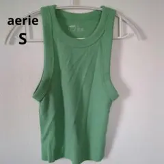 aerie グリーン タンクトップ【S】