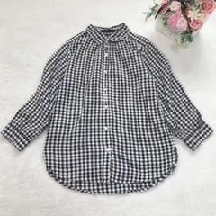 アナザーエディション ギンガムチェックシャツ 長袖 トップス シンプル 可愛い