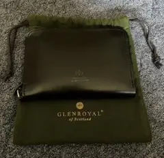 Glenroyal ブラック 二つ折り財布　ラウンドファスナー