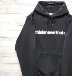 thisisneverthat プルオーバーパーカー ブラック 黒 ロゴ L