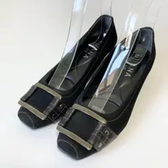 良品✨DIANA WILL FIT【21.5EE】パンプス ウエッジソール 黒