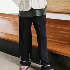 OMMO スラックス パンツ LAYERED WIDE PT M 38 ワイド
