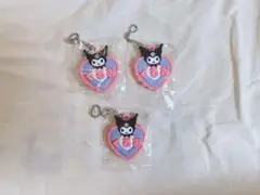 サンリオ　ガチャガチャミニチュアラバーマスコット　クロミ　３点セット