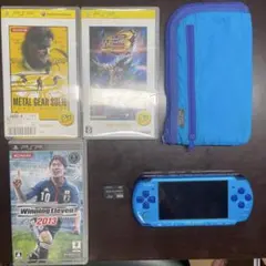PSP本体 、カセット3つ、ケース付き