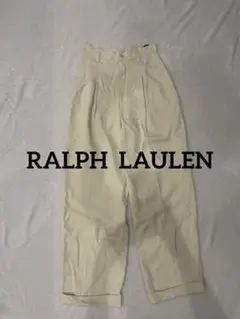 ラルフローレン　ロールアップ タックワイドパンツ