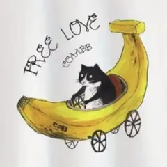 パロディTシャツ 未使用新品 バナナカート猫