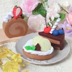 フェルトケーキ　フェルトおままごと　ケーキ屋さん　キッズ　おもちゃ
