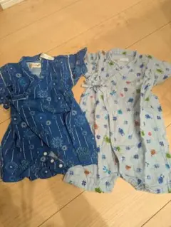 浴衣風ロンパース2点セット