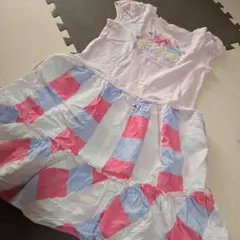 ❤mezzo piano❤ アイスクリーム刺繍 半袖ワンピース 140cm