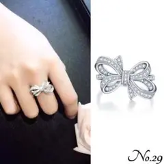 【新品】リボンデザイン リング アクセサリー 指輪 シルバー レディース