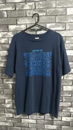 アイヌフォークアート Tシャツ ネイビー Lサイズ