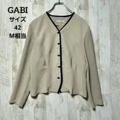 GABI Ｖネック ノーカラー ジャケット カーディガン (42) ベージュ