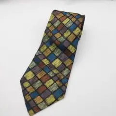 MISSONI マルチカラーチェックネクタイ　古着