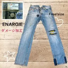【美品】イタリア製エナジー フラップポケット リメイク 加工 デニム パンツ