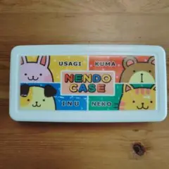 中古●小学生 粘土 ケース 動物柄