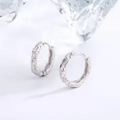 メンズ　レディース　ピアス　シルバー　リング　フープ　シンプル　ストリート