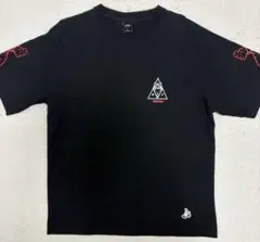 コラボ HUF×#FR2 ブラック Tシャツ トライアングルバッグプリント 完売