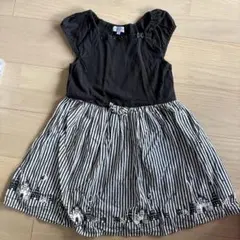ストライプ柄 半袖ワンピース 140cm