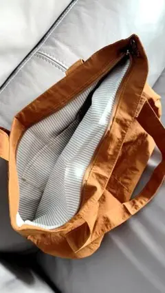 オレンジ ストライプ トートバッグ