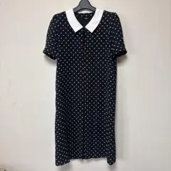 昭和レトロ　 ドット柄 半袖ワンピース