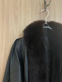 ドルマンスリーブ ファー コート レザー