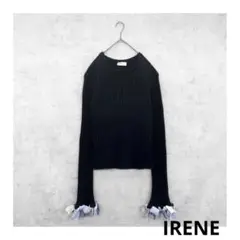 超特価★ IRENE アイレネ 袖 フリル レイヤード リブ ニット トップス