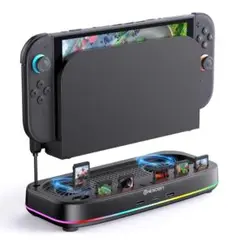 【新品】Switch 2専用 冷却ファン RGBライト搭載 ダブルファン仕様