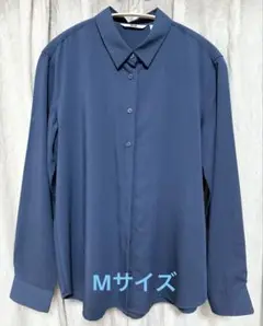 ユニクロ　レーヨンブラウス　Mサイズ　ブルー