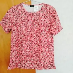 匿名配送　新品　タグ付　半袖Tシャツ　カットソー　花柄　M